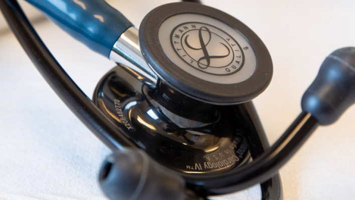 detailfoto van een stethoscoop